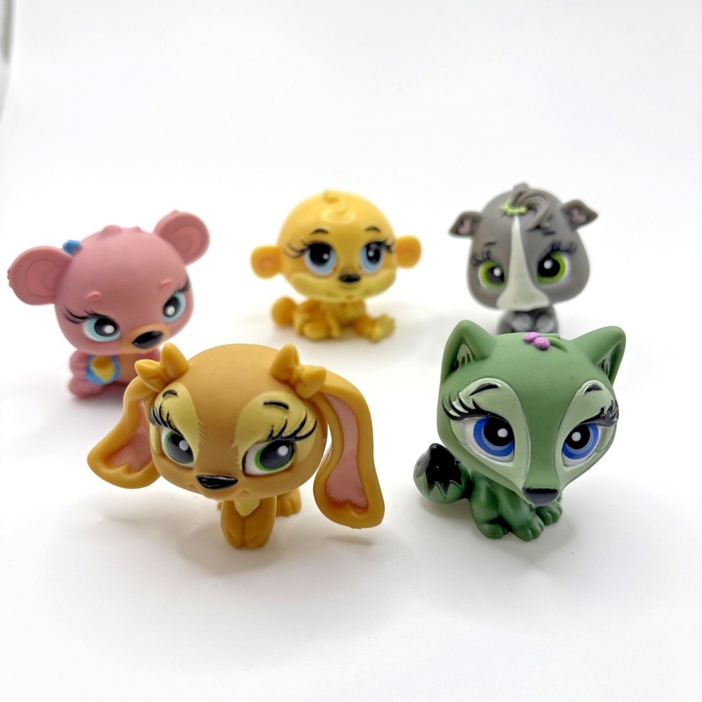 Bratz Pets Lil' Angelz‎ Lot of 5 Bobble Heads MGA Figures Fox Dog Koala Monkey